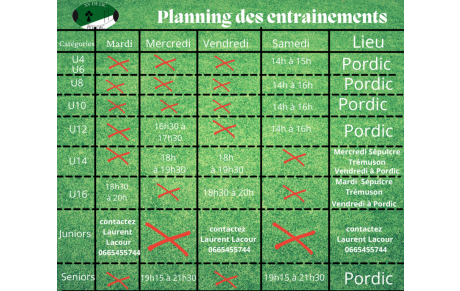 Horaire toute catégorie