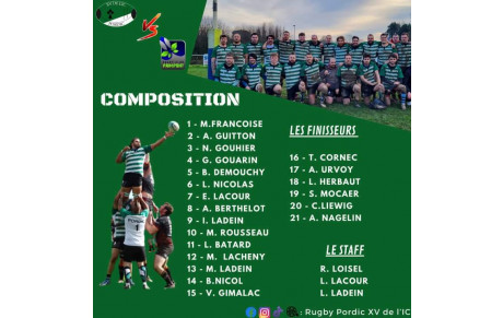 Match à domicile à 15h le 10/12/2023